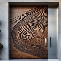 Porte d'entrée en acier inoxydable au design de luxe italien Porte d'entrée intérieure extérieure de sécurité Porte d'entrée moderne à double pivot