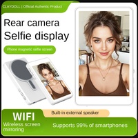 Écran arrière magnétique pour téléphone, idéal pour les selfies et le streaming en direct, écran sans fil avec filtre beauté pour accessoires de smartphone