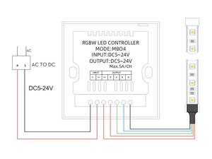 86*86 Mét cầu vồng màu bánh xe Dimmer kép trắng CCT <span class=keywords><strong>RGB</strong></span> RGBW rgbcw tường Bảng điều chỉnh cảm ứng Led điều khiển - Product Image 6
