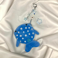 Porte-clés en peluche requin baleine style requin, personnalisable, mignon, avec fermeture éclair, pour femmes, pochette à monnaie, vente en gros