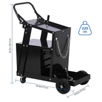 Chariot de soudage rotatif à 360 degrés avec table inclinable pour soudeur TIG MIG et découpeur plasma