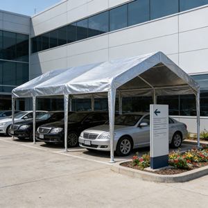 Tissu imperméable et ignifuge pour abri de voiture, pour un stockage sécurisé du véhicule près d'un feu de camp ou d'un chauffage portable - Product Image 1