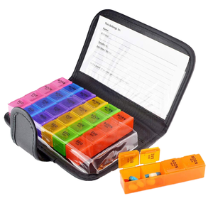 กล่องยาเม็ดพลาสติกแบบพกพา MEMOSAN BS0049J สำหรับ 7 วัน กล่องยาประจำสัปดาห์ 28 ช่อง - Product Image 4