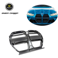 Grille de pare-chocs avant en carbone sec, design 1 pièce, style Vor, pour BMW G80 M3 G81 G82 M4 G83 2022+ S9