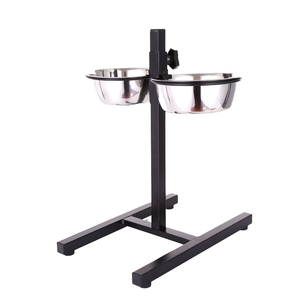 Soporte Elevado Ajustable y Duradero para Comederos de Perros con 2 Cuencos de Acero Inoxidable para Comida y Agua - Portátil para Gatos y Perros - Pedido al por Mayor - Product Image 5