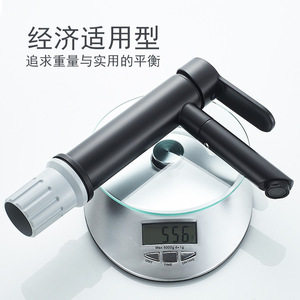 Black <b>Copper</b> Basin Faucet Single <b>Handle</b> 360 Degree Rotatable Hot Cold Mixer Tap For Bathroom Sink - Product Image 4