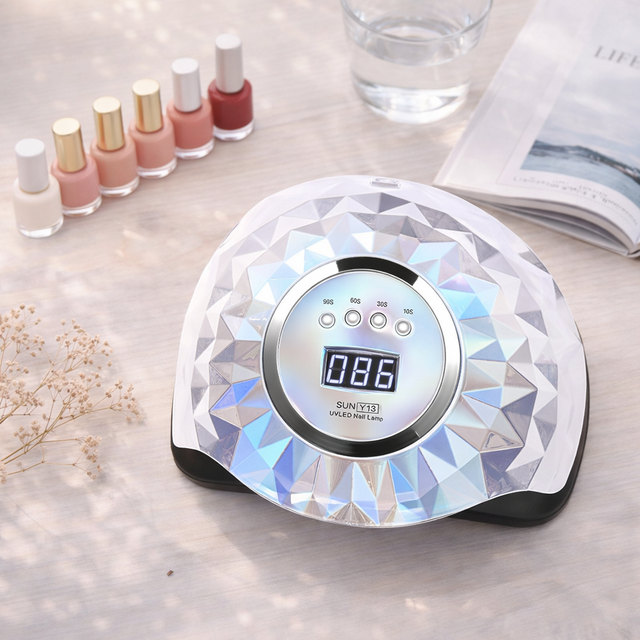 Minimalist Style Electric LED Cordless Quick Setup Professional Nail Curing Light Anti Slip Base Smart Display 248W UV Lamp