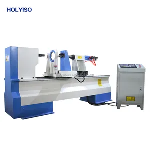 HOLYISO 1500mm automatic wood lathe 3d CNC wood lathe turning machine for making staircase Rome column baseball bat chair legs