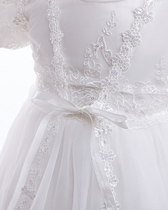 Bambine da bambino <span class=keywords><strong>abiti</strong></span> <span class=keywords><strong>eleganti</strong></span> fiori di compleanno abito da principessa da sposa vestiti di pizzo per neonato - Product Image 6
