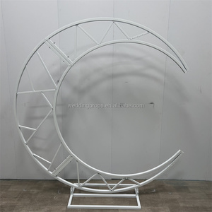 Artificiale festa di nozze colorato in seta fiore arco <span class=keywords><strong>luna</strong></span> <span class=keywords><strong>sfondo</strong></span> per la proposta di nozze decorazione - Product Image 3