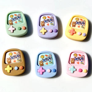 100 unids/bolsa amarillo rosa púrpura verde marrón máquina de juego dijes de resina para Slime funda móvil llavero DIY decoración artesanal - Product Image 1