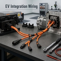 Harnais de câblage haute tension personnalisé pour véhicules électriques, assemblage de câbles avec connecteur électrique multipolaires pour intégration véhicule