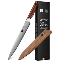 XINZUO 3-sterren chef-kok co-branded scherp 10 inch Damascus poederstaal snijmes met palissanderhouten handvat, voor het snijden van vlees, keukenmessen