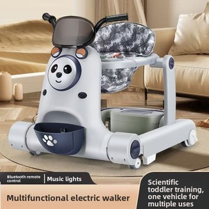 Marche-bébé multifonctionnel 4-en-1 anti-renversement avec musique, siège pliable et hauteur réglable pour les tout-petits de 0 à 3 ans (charge de 10 kg) - Product Image 3