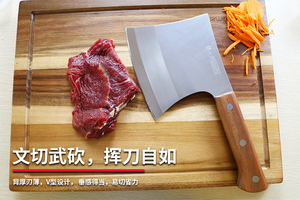 Cuchillo de hacha de 6 pulgadas de buena calidad 2025, <span class=keywords><strong>cuchillos</strong></span> de cocina de acero inoxidable, cuchillo <span class=keywords><strong>para</strong></span> cortar <span class=keywords><strong>carne</strong></span> con mango de remaches de madera - Product Image 4
