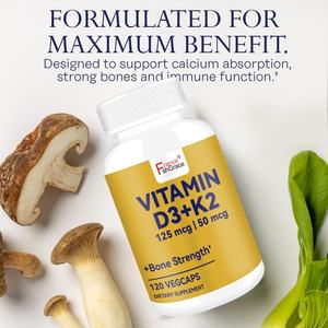 Etiqueta Personalizada, Vitamina D3 K2, 120 Cápsulas Vegetales para Adultos, Suplemento para el Cuidado de la Salud Ósea, Fabricante de Suplementos Dietéticos - Product Image 4