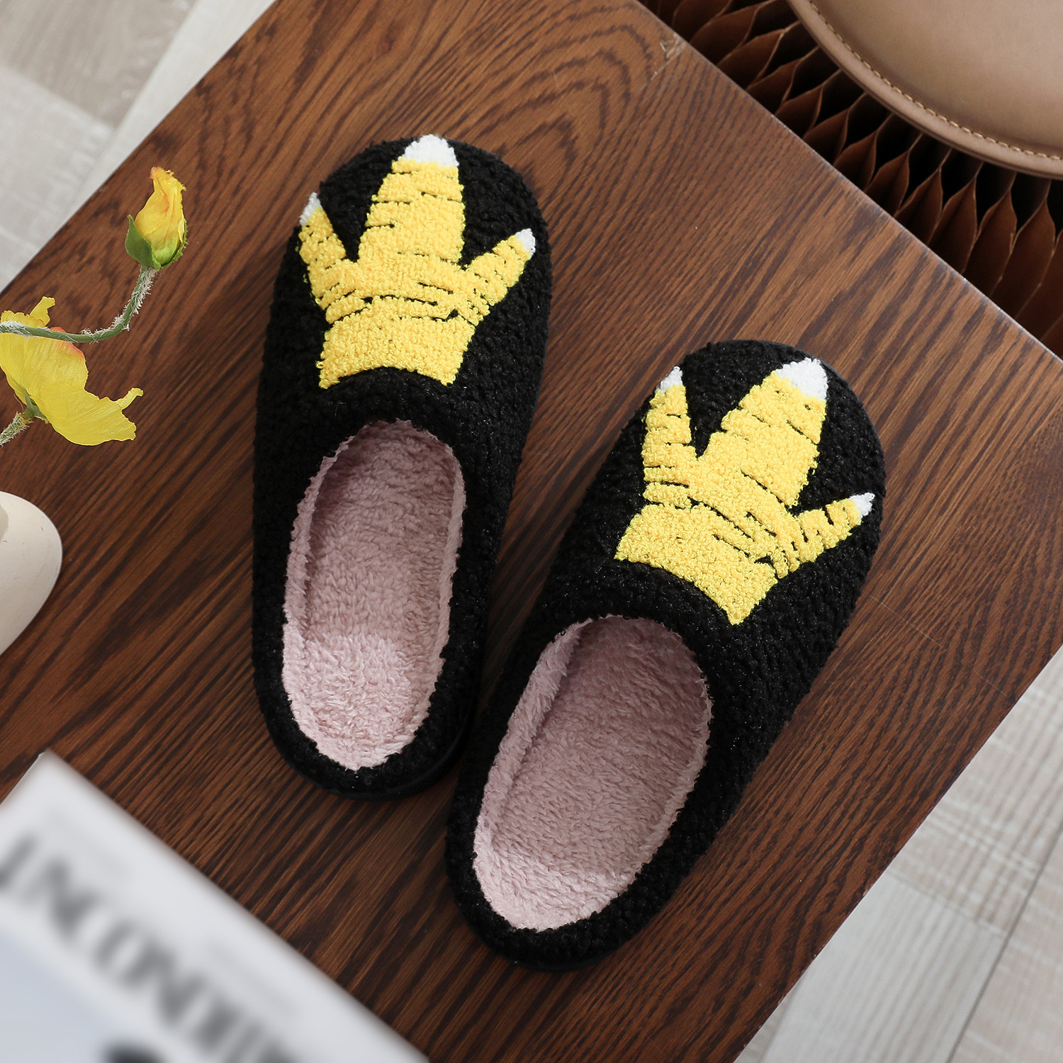 Pantoufles en coton-pieds de poulet