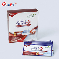 Blanqueamiento de dientes fresco 28 piezas-14 pares/caja sin tiras de peróxido para dientes sensibles y kit de banda blanqueadora de encías