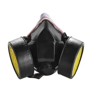 定制标志半面防护工业可更换双筒式气体化学呼吸器面罩