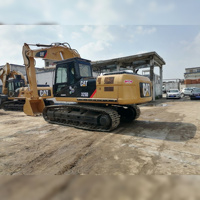 Excavatrice sur chenilles Caterpillar 325D d'occasion, 29 tonnes, hydraulique, cabine fermée, pour travaux de terrassement