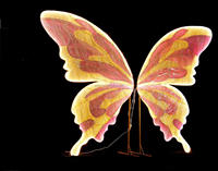 2025 nouveauté grand métal papillon LED lumière support luxe AC alimentation pour mariage lumières décorations