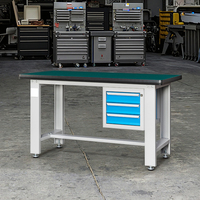 Établi industriel Tables de travail de laboratoire personnalisables Table d'établi réglable Banc de travail en bois avec tiroirs