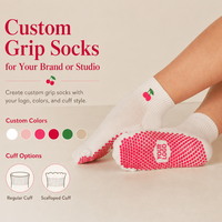 Chaussettes de yoga personnalisées avec grip confortables, respirantes et antidérapantes, chaussettes de Pilates personnalisées, chaussettes de fitness d'intérieur personnalisées