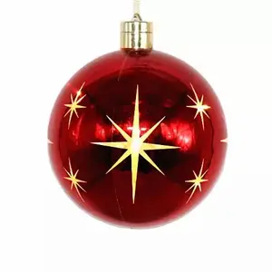 Festival studs palline Decorative per animali domestici che appendono l'albero di natale ornamento Glitter LED Christmas Ball Light Decoration