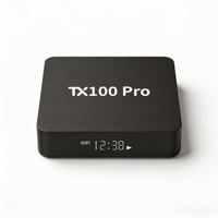 TX100 Pro 2026 Nouvelle Box TV Android 15 8 Go RAM 128 Go ROM Quad Core WiFi 6 Lecteur Multimédia 4K Prise en Charge OEM ODM Décodeur
