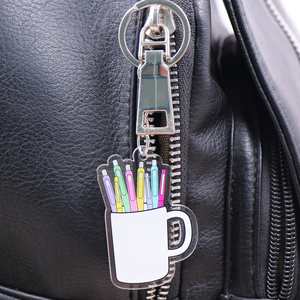 MD134KH1269 1 pieza Nuevo producto CN Teacher Coffee Mug Teach Pen TRENDY Teacher's Day Gift Llavero acrílico impreso - Product Image 2