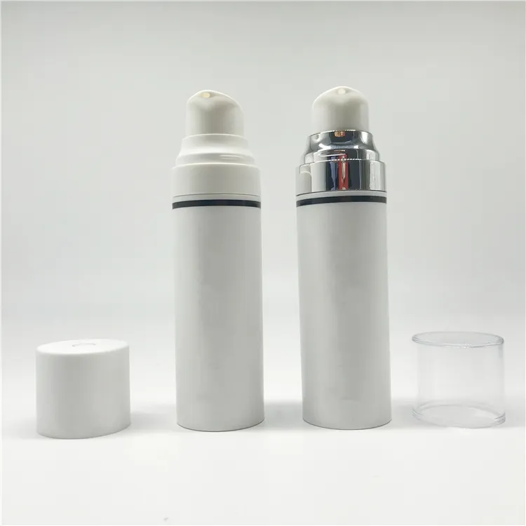 Round Cosmetic 50 ml Airless Bottle Dispenser for Homemade Serum