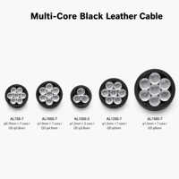Câble à fibres optiques PMMA en cuir noir 0,75-3,0 mm à âme solide, guide de lumière à éclatement latéral pour plafond étoilé et éclairage de toit de voiture