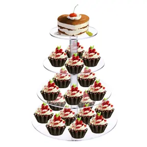 Support à Cupcake en Acrylique à 3 4 5 Niveaux pour Dessert de Mariage