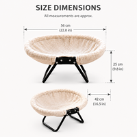 Lit-lune confortable et pliable pour animaux de compagnie, surélevé, respirant, portable, pour toutes les saisons, pour chats et chiens, intérieur/extérieur, tendance