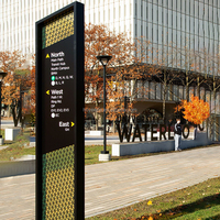Panneaux publicitaires extérieurs étanches en acier inoxydable pour la décoration ; Conception personnalisable pour les parcs, les zones scéniques et les centres commerciaux