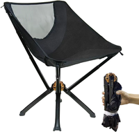 Chaise de camping avec design moderne portable, pliable et légère, en aluminium, avec logo pour voyage, pop-up, 360