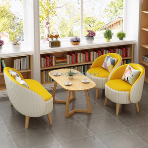 Asientos para Cafetería <span class=keywords><strong>y</strong></span> Espacio de Trabajo Compartido, Sofá <span class=keywords><strong>y</strong></span> Sillón Modernos en Tonos Pastel con Mesas, Muebles de Cafetería Multicolor <span class=keywords><strong>y</strong></span> Divertidos - Product Image 3