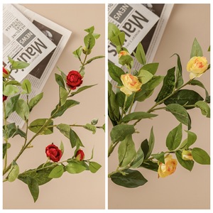 CallaFloral Ramo de Rosas Artificiales Realistas con Tela de Mimbre, Decoración de Boda Estilo INS - Product Image 3