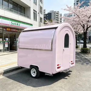 Chariot de restauration mobile électrique pour hot-dogs et café, standard allemand, couleur violette, pour la vente de snacks de rue - Product Image 1