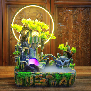<span class=keywords><strong>Fuente</strong></span> <span class=keywords><strong>de</strong></span> agua Zen decoración Feng Shui rocalla <span class=keywords><strong>fuente</strong></span> <span class=keywords><strong>de</strong></span> agua corriente cascada rocalla <span class=keywords><strong>fuente</strong></span> con luz LED - Product Image 1