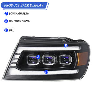 Ensemble de phares LED automatiques SINDAR, accessoires de phare modifiés pour <span class=keywords><strong>Jeep</strong></span> <span class=keywords><strong>Grand</strong></span> <span class=keywords><strong>Cherokee</strong></span> WJ WG 1999-2004 - Product Image 2