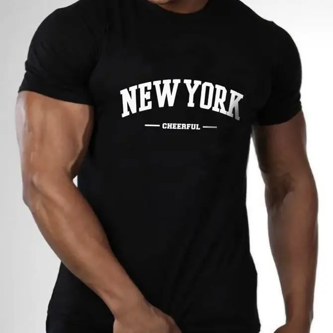 Unisex Short Sleeve 100% Cotton Heat Transfers Dtg Embroidered Logo Screen Custom Printing Tshirt Men's T-shirts