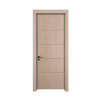 Porte intérieure en bois insonorisée pour hôtel, design moderne, revêtement WPC, pour chambre à coucher