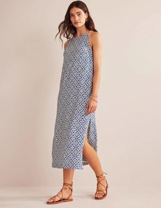Abito estivo in cotone 100% a trama grossa, stile britannico, lunghezza media, stampato, <span class=keywords><strong>con</strong></span> orlo a <span class=keywords><strong>spacco</strong></span>, silhouette dritta, casual e senza sforzo - Product Image 4