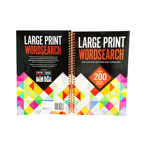 Larget הדפסת wordsearch ספר קל-לקרוא חידות מעל 200 חידות כדי לפתור ופתרונות