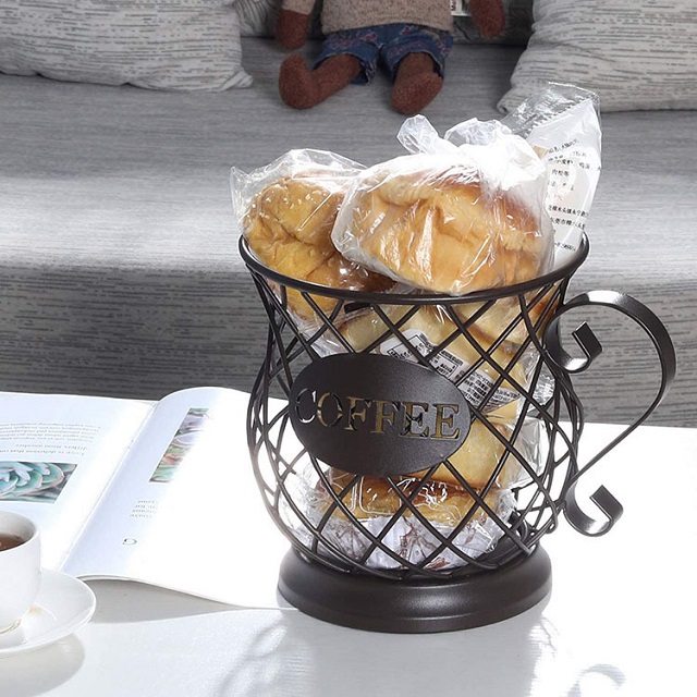Groer schwarzer Metall-Kchen aufbewahrung skorb becher frmiger Kaffee  pad halter fr Kapseln und Obst zur Aufbewahrung von Kaffee| Alibaba.com