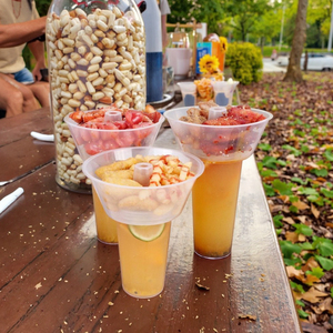 2 trong 1 Snack uống cup nhựa dùng một lần container với bát trên đầu trang cho lẩu trà sữa kem - Product Image 3