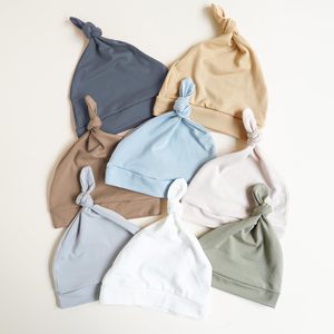 Conjunto de Gorro Sencillo con Nudos para Recién Nacido, de Poliéster y Algodón Suave, Cálido para Todas las Estaciones, para Uso Diario <span class=keywords><strong>del</strong></span> Bebé - Product Image 3