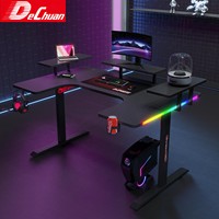 Bureau de jeu PC à prix d'usine avec étagères amovibles pour moniteur, idéal pour la revente