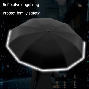 Hot bán thời trang đảo ngược mưa ô phụ nữ xách tay 3 gấp quà tặng nhỏ không thấm nước quảng cáo Logo - Product Image 3